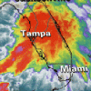 Radar showing intense storms over Tampa Bay